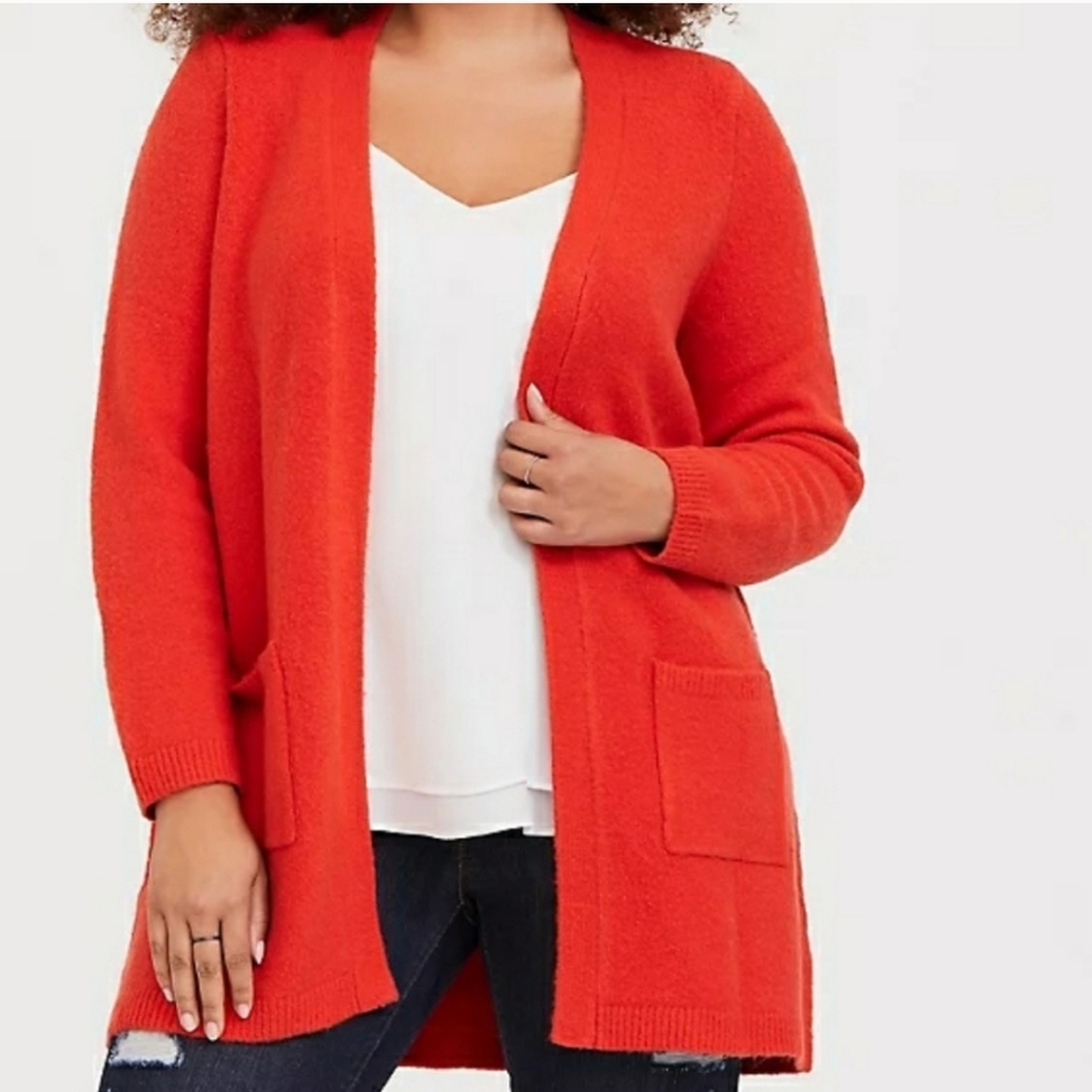 TORRID-Cardigan Open Front Longline Sweater
